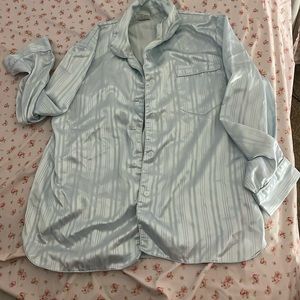 silk pajama button up shirt